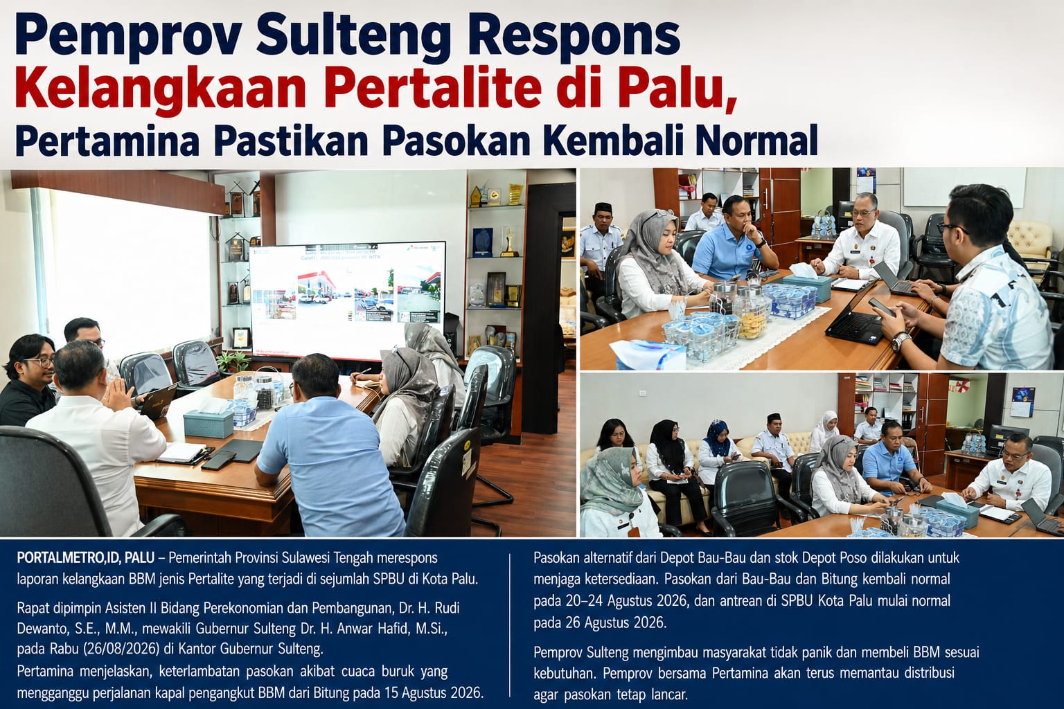 Pemprov Sulteng Respons Kelangkaan Pertalite di Palu, Pertamina Pastikan Pasokan Kembali Normal