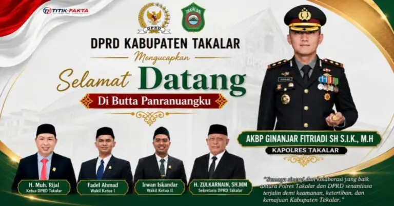 Ketua DPRD Takalar Sambut Kapolres Baru  AKBP Ginanjar Fitriadi,Dorong Sinergi Polisi dan Legislatif Menjaga Kamtibmas