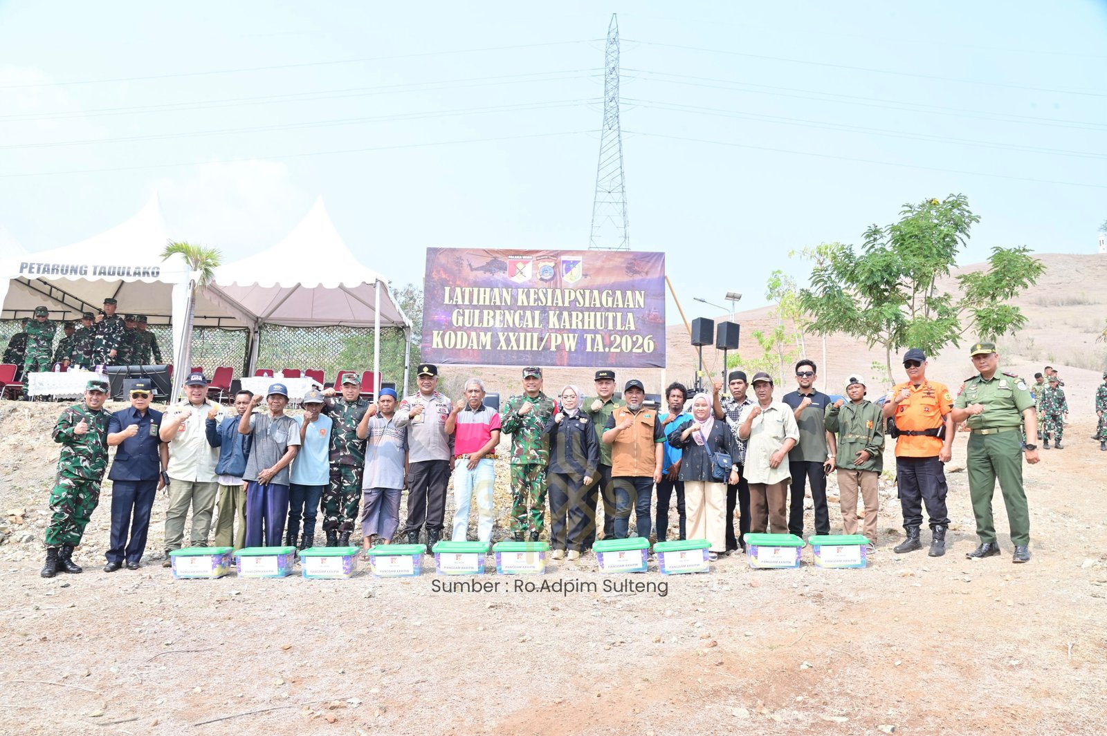 Hadiri Latihan Karhutla Kodam XXIII/PW di Sigi,Sekda Novalina: Sinergi Lintas Sektor Jadi Kunci Penanganan Karhutla di Sulawesi Tengah