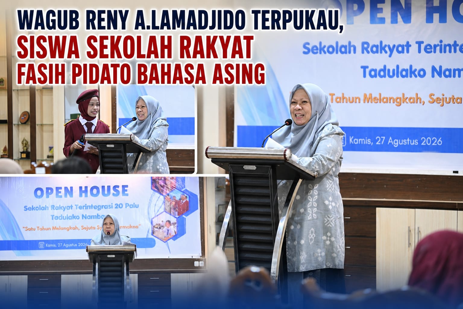 Wagub Reny A.Lamadjido Terpukau, Siswa Sekolah Rakyat Fasih Pidato Bahasa Asing