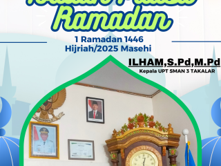 KELUARGA BESAR UPT.SMA NEGERI 3 TAKALAR   Mengucapkan :   MARHABAN YA RAMADHAN