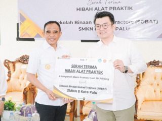 SMKN 8 Palu Terima Hibah Alat Praktek,Gubernur Anwar Hafid : Apresiasi PT.UT Berkontribusi Meningkatkan Kualitas Pendidikan