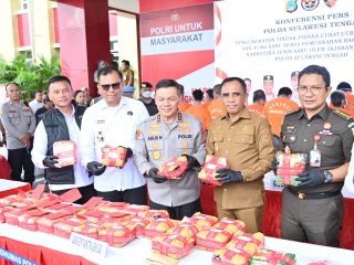 Polda Sulteng Musnahkan 40 Kg Sabu,Gubernur Anwar Hafid : Apresiasi Penindakan Kejahatan