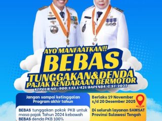 Mantap,Program 'Berani Hapus "PKB" Gubernur Sulteng Capai Rp32,9 Miliar, Ini Total Pendapatannya