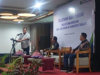 Bupati Takalar Daeng Manye Resmi Hadiri Pelatihan Pelopor Agen Perisai BPJS Ketenagakerjaan Desa/Kelurahan
