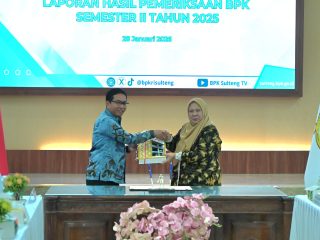 Wakil Gubernur Sulawesi Tengah Terima LHP BPK Semester II Tahun 2025