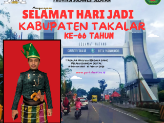 Anggota DPRD Kabupaten Takalar Ahmad Afandi, S.I.P., (Ketua Fraksi PDIP KOMISI III) Mengucapkan : Selamat HUT ke- 66 Tahun Kabupaten Takalar Provinsi Sulawesi Selatan