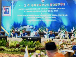 Dihadiri Bupati dan Walikota, Gubernur Anwar Hafid Apresiasi Kinerja PT Bank Sulteng : Semakin Maju